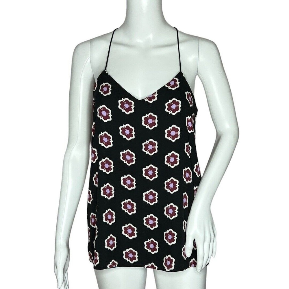 Express Barcelona Cami Tank Top Multicolored Floral‎ Reversible V-Neck